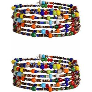 Tembo Africa Set Of 2 Handmade Beaded Bracelets For Women - Wrap Bracelets -